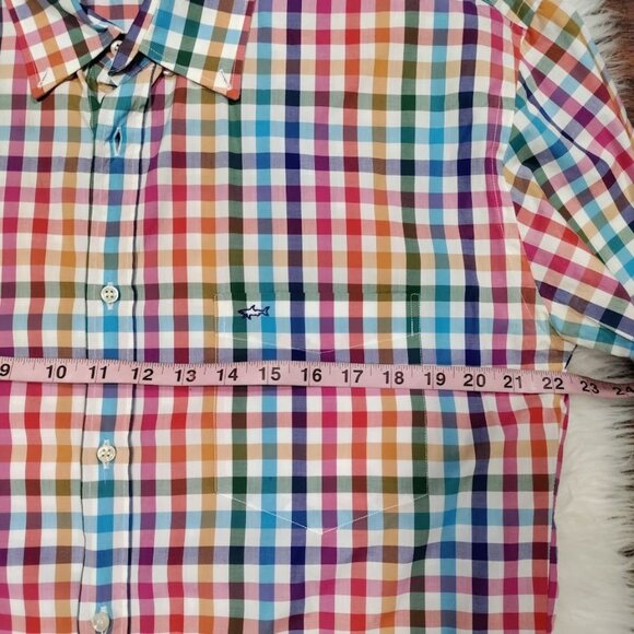Paul & Shark Yachting Multicolor Gingham Short Sleeve Shirt Men's XL - Picture 6 of 8